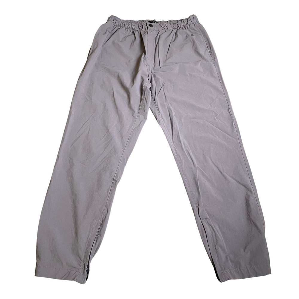 Saks‎ Fifth Avenue Lounge Pants Zip Ankle Drawstring Waist Gray Large